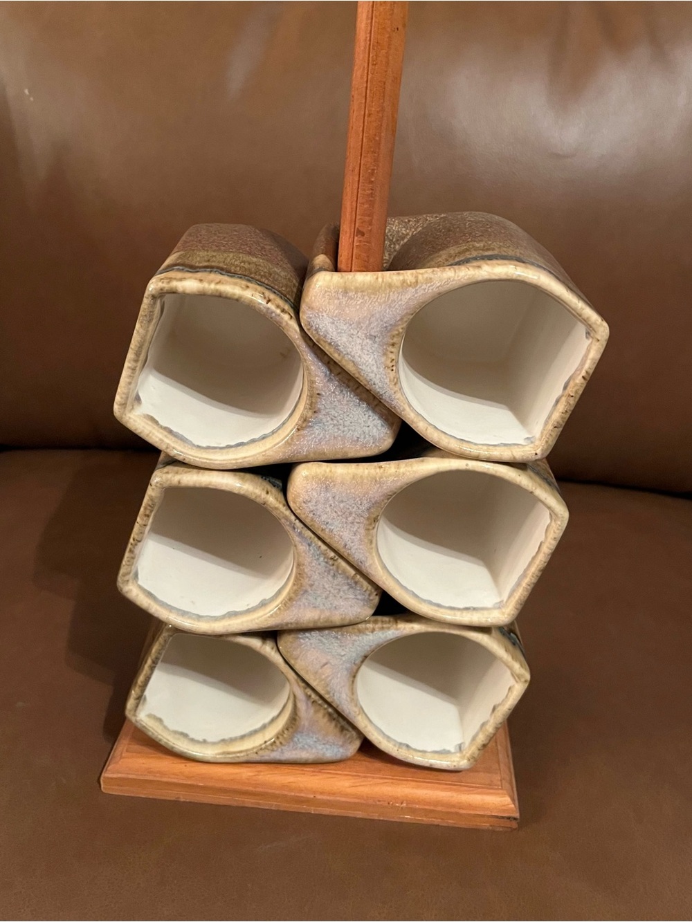 Rodolfo Padillo Glazed Mugs w/ Wooden Tree